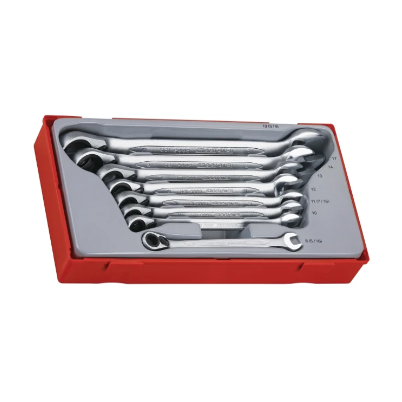 Teng TT6508R Metric Ratchet Combination Spanner Set, 8 Piece