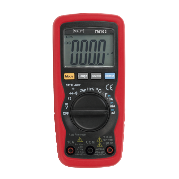 Sealey TM103 Professional Auto-Ranging Digital Multimeter - 11-Function