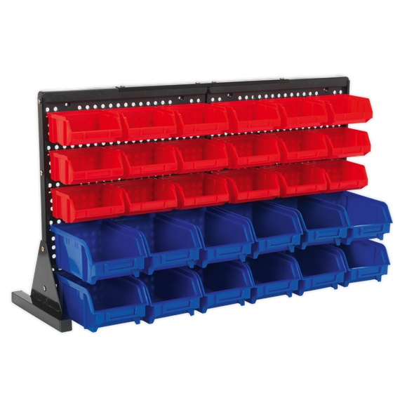 Sealey TPS1218 Bin Storage System Bench Mounting 30 Bins