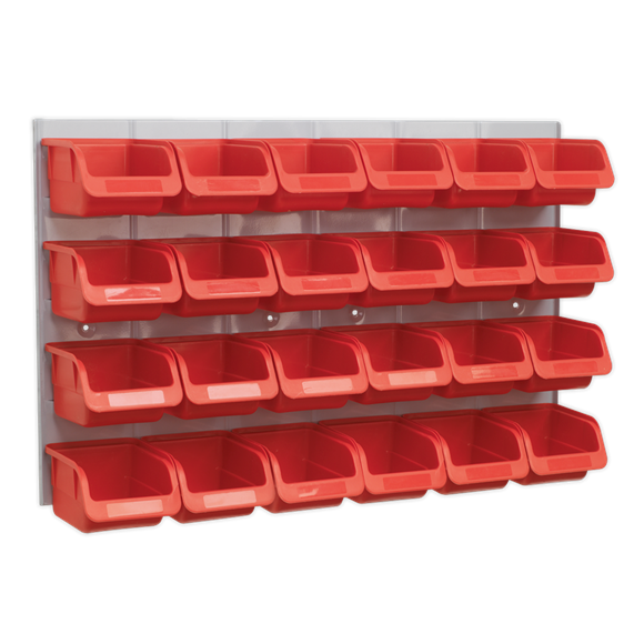 Sealey TPS130 Bin & Panel Combination 24 Bins - Red