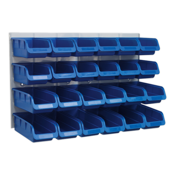 Sealey TPS131 Bin & Panel Combination 24 Bins - Blue
