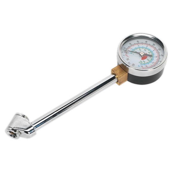 Sealey TSTPG34 Twin Connector Tyre Pressure Gauge 0-220psi