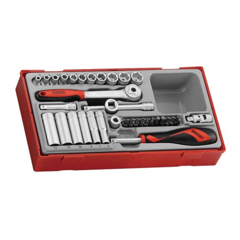 Teng TT1435 4-13mm Socket Set, 35 Piece - 1/4in Drive