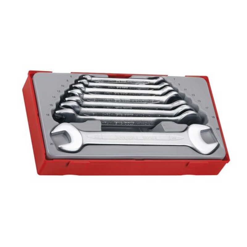 Teng TT6208 Metric Open End Spanner Set, 8 Piece