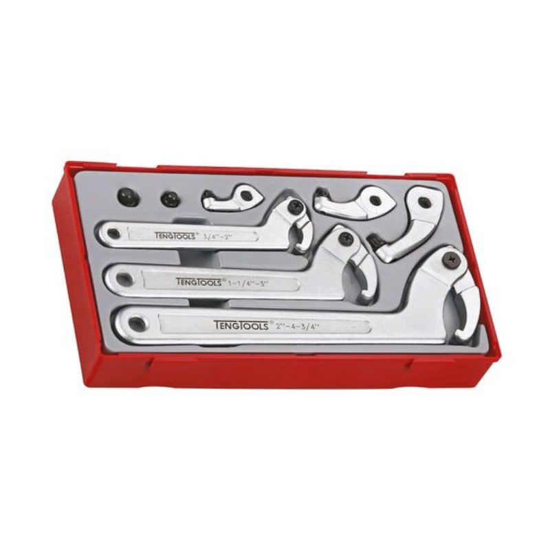 Teng TTHP08 Hook & Pin Wrench Set, 8 Piece