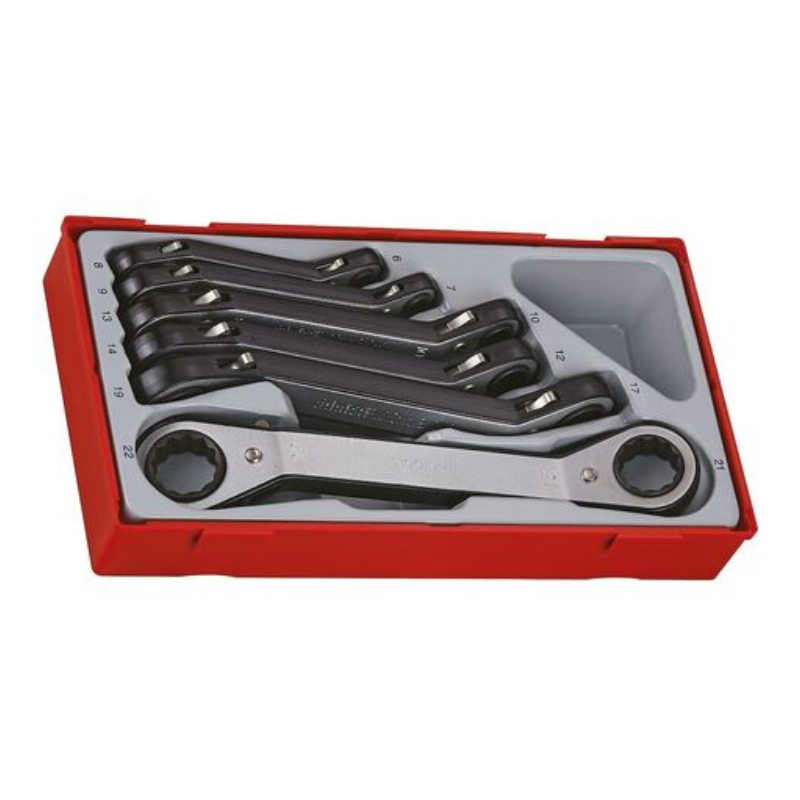Teng TTRORS Metric Ratchet Ring Spanner Set, 6 Piece
