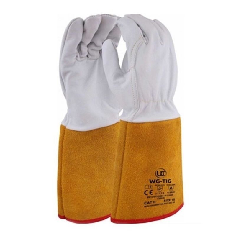 Ultimate Premium Gold Cuff Tig Welding gloves Size 10