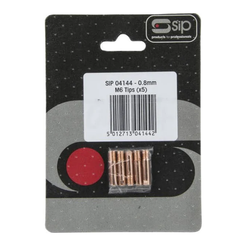 SIP 04144 M6 Mig Tips 0.8mm (Pack of 5)