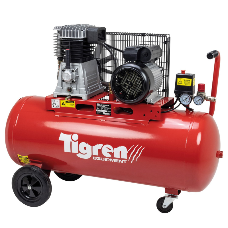 SIP 04396 TIGREN 100ltr 3hp Belt-Driven Compressor
