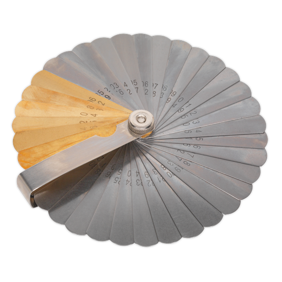 Sealey VS513 Feeler Gauge 36 Blade Combo Steel/Brass - Dual Marked