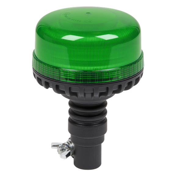 Sealey WB955LEDG Warning Beacon SMD LED 12/24V Flexible Spigot Fixing - Green