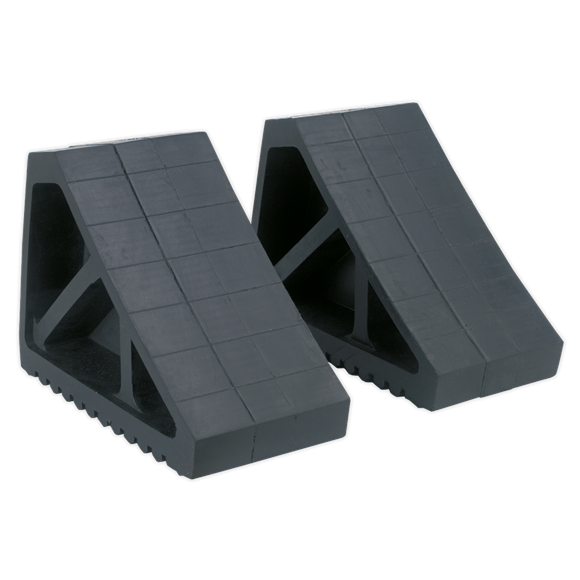 Sealey WC02 Rubber Wheel Chocks 3.3kg - Pair