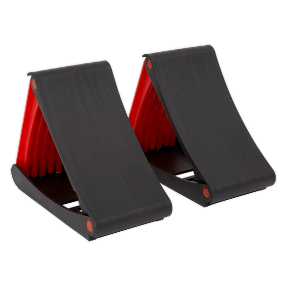 Sealey WCF01 Folding Wheel Chocks - Pair