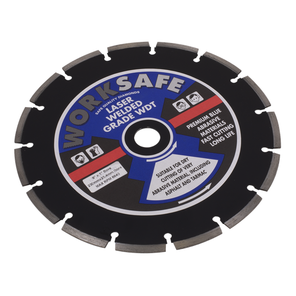 Sealey WDT230 Asphalt/Tarmac Diamond Blade Ø230 x Ø22mm