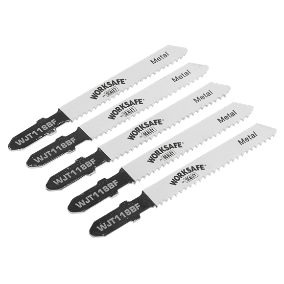 Sealey WJT118BF Jigsaw Blade Metal 55mm 12tpi - Pack of 5