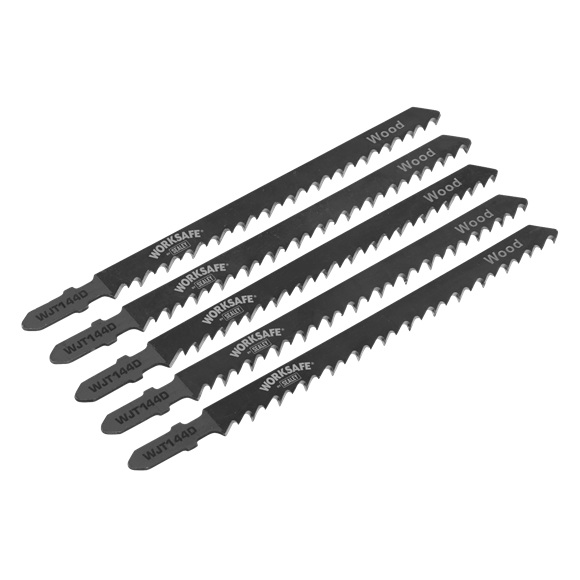 Sealey WJT144D Jigsaw Blade Wood 75mm 6tpi - Pack of 5