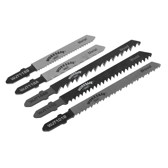 Sealey WJTASS Assorted Jigsaw Blades - Pack of 5