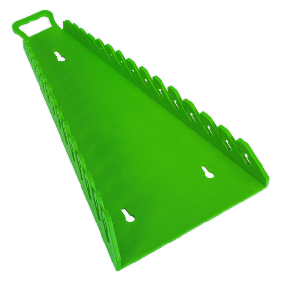 Sealey WR09HV Reverse Spanner Rack Capacity 15 Spanners Hi-Vis Green