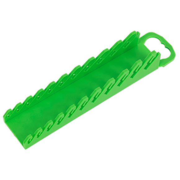 Sealey WR10HV Spanner Rack Capacity 10 Stubby Spanners Hi-Vis Green