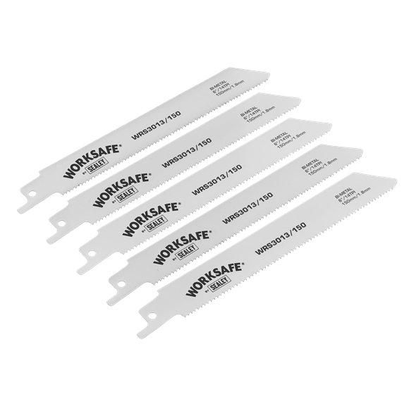 Sealey WRS3013/150 Reciprocating Saw Blade 150mm 14tpi - Pack of 5
