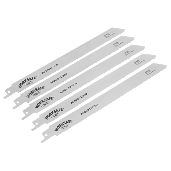 Sealey WRS3013/200 Reciprocating Saw Blade 225mm 14tpi - Pack of 5