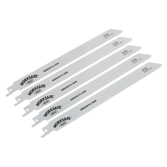 Sealey WRS3014/200 Reciprocating Saw Blade Metal 225mm 18tpi - Pack of 5