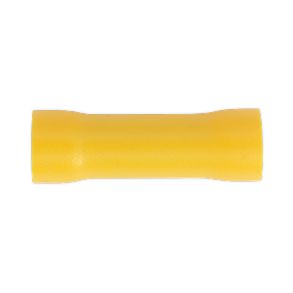 Sealey YT10 Butt Connector Terminal Ø5.5mm Yellow Pack of 100